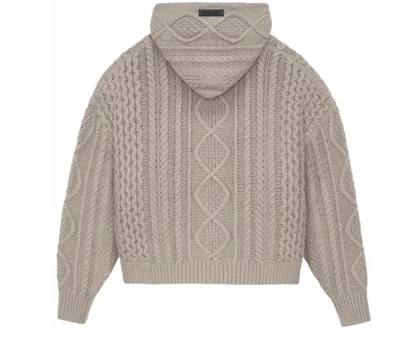 Fear of God Essentials Cable Knit Hoodie Core Heather – LS