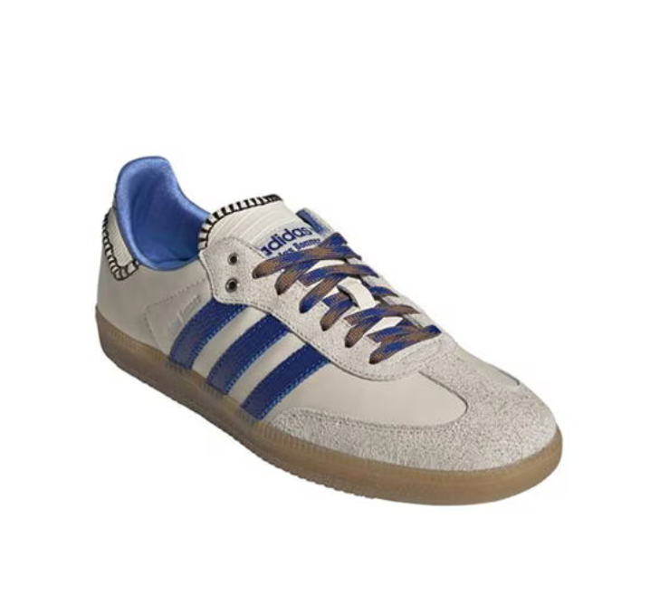 ADIDAS ORIGINALS BY WALES BONNER SAMBA SHOES Cream Blue