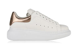 Alexander Mcqueen Oversized Trainers White/Gold Womens