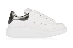 Alexander Mcqueen Oversized Trainers White/Silver Womens