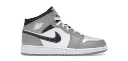 NIKE AIR JORDAN 1 MID LIGHT SMOKE GREY ANTHRACITE (GS)