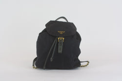Prada Backpack Mini - Navy/Gold - Pre-Owned