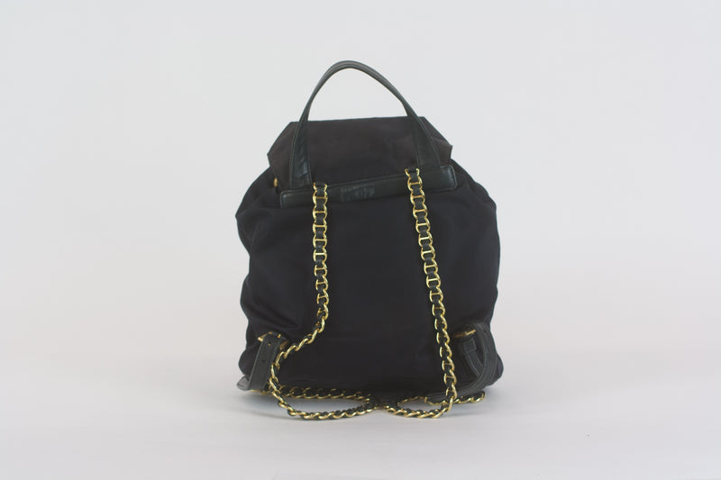 Prada Backpack Mini - Navy/Gold - Pre-Owned