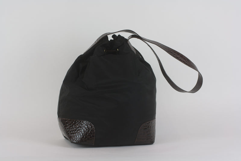 Prada Bucket/Beach Bag - Black/Purple - Pre-Owned