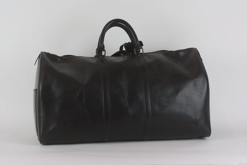 Keepall leather weekend bag Louis Vuitton Black in Leather - 29894106